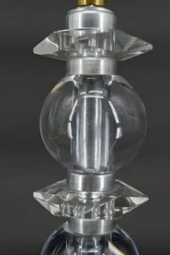 Sale Pamono Art Deco Crystal Lamp by Jacques Adnet for Bacarrat, 1940s
