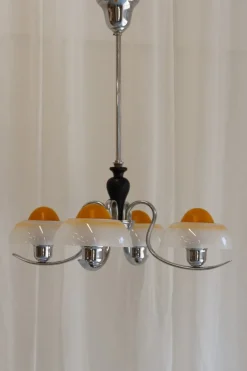 Clearance Pamono Art Deco Danish Fried Egg Chandelier from Fog & Mørup, 1930s
