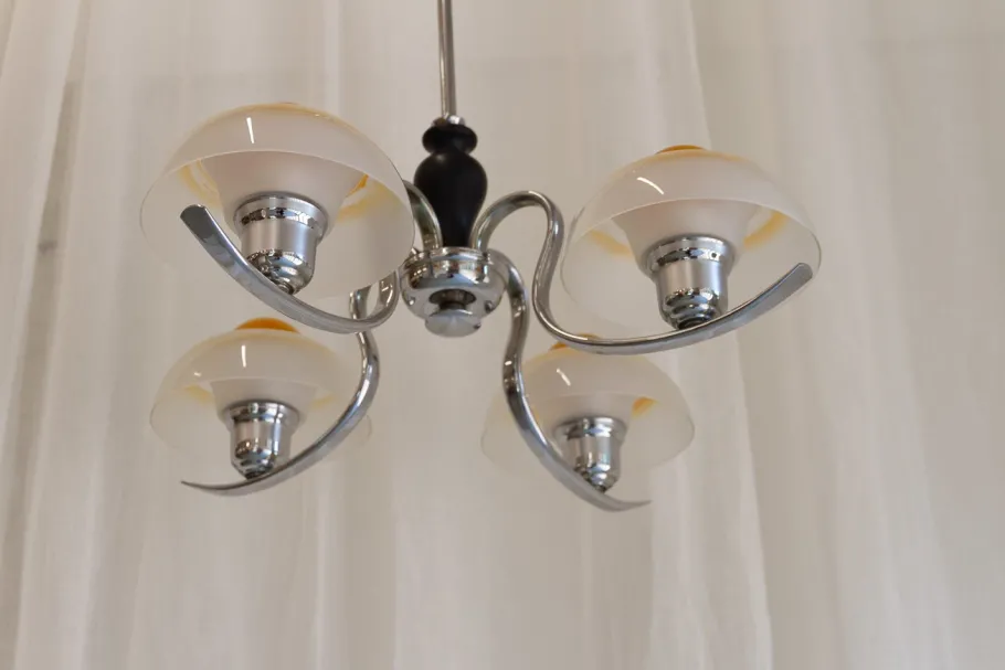 Clearance Pamono Art Deco Danish Fried Egg Chandelier from Fog & Mørup, 1930s