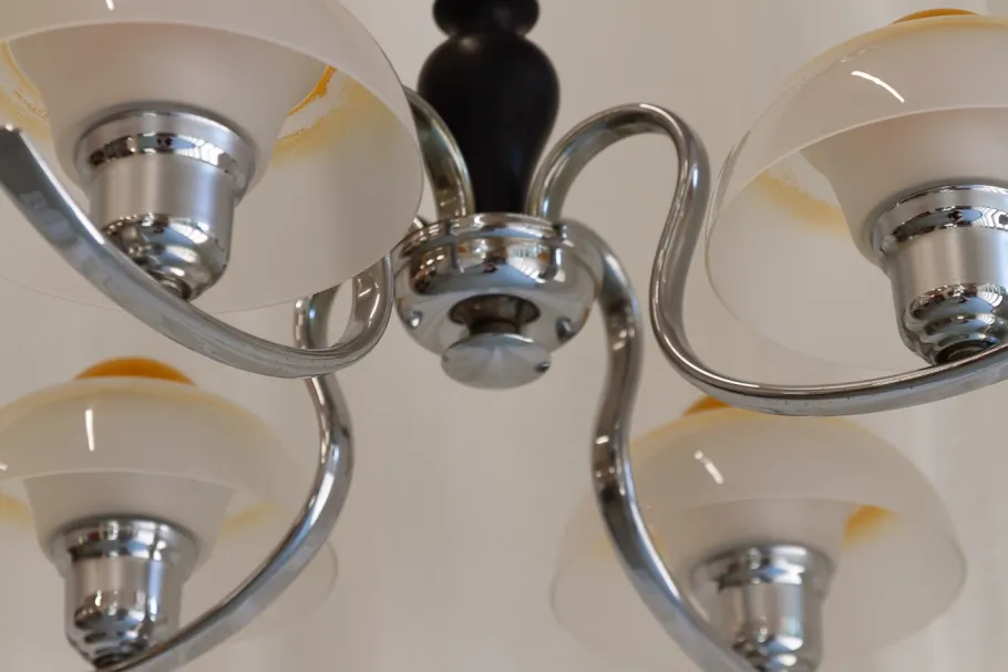 Clearance Pamono Art Deco Danish Fried Egg Chandelier from Fog & Mørup, 1930s