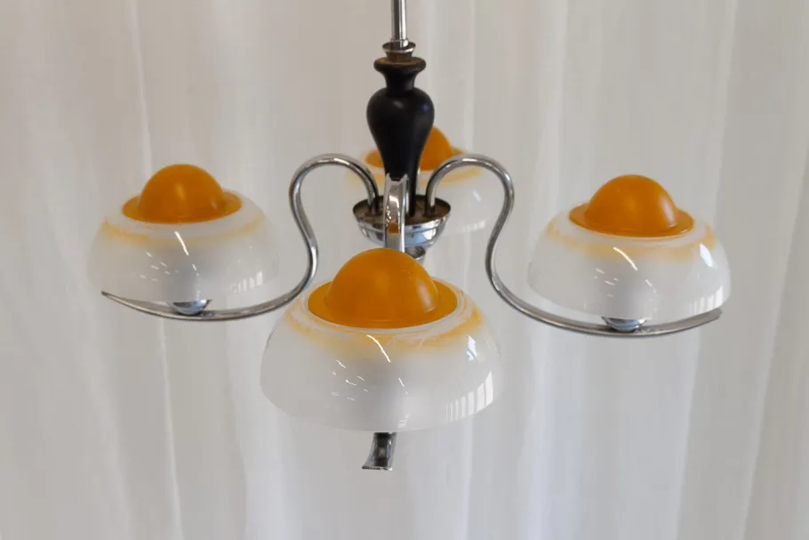Clearance Pamono Art Deco Danish Fried Egg Chandelier from Fog & Mørup, 1930s