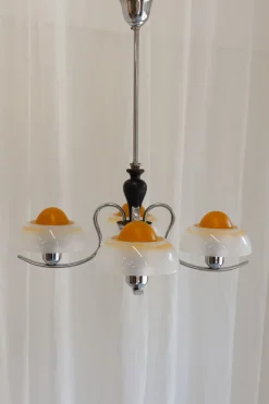 Clearance Pamono Art Deco Danish Fried Egg Chandelier from Fog & Mørup, 1930s