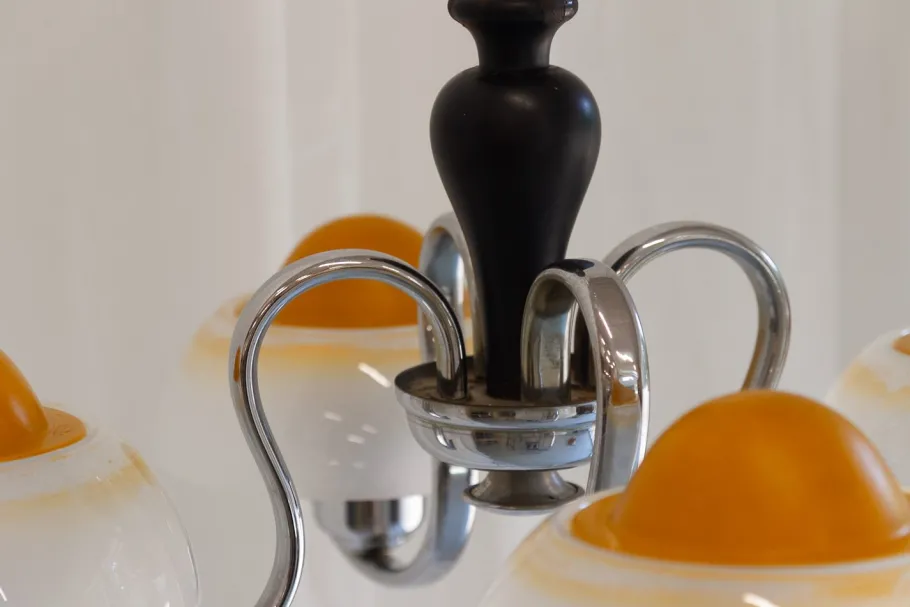 Clearance Pamono Art Deco Danish Fried Egg Chandelier from Fog & Mørup, 1930s