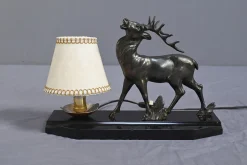 Best Pamono Art Deco Deer Table Lamp, 1930s
