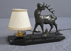 Best Pamono Art Deco Deer Table Lamp, 1930s