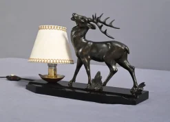 Best Pamono Art Deco Deer Table Lamp, 1930s