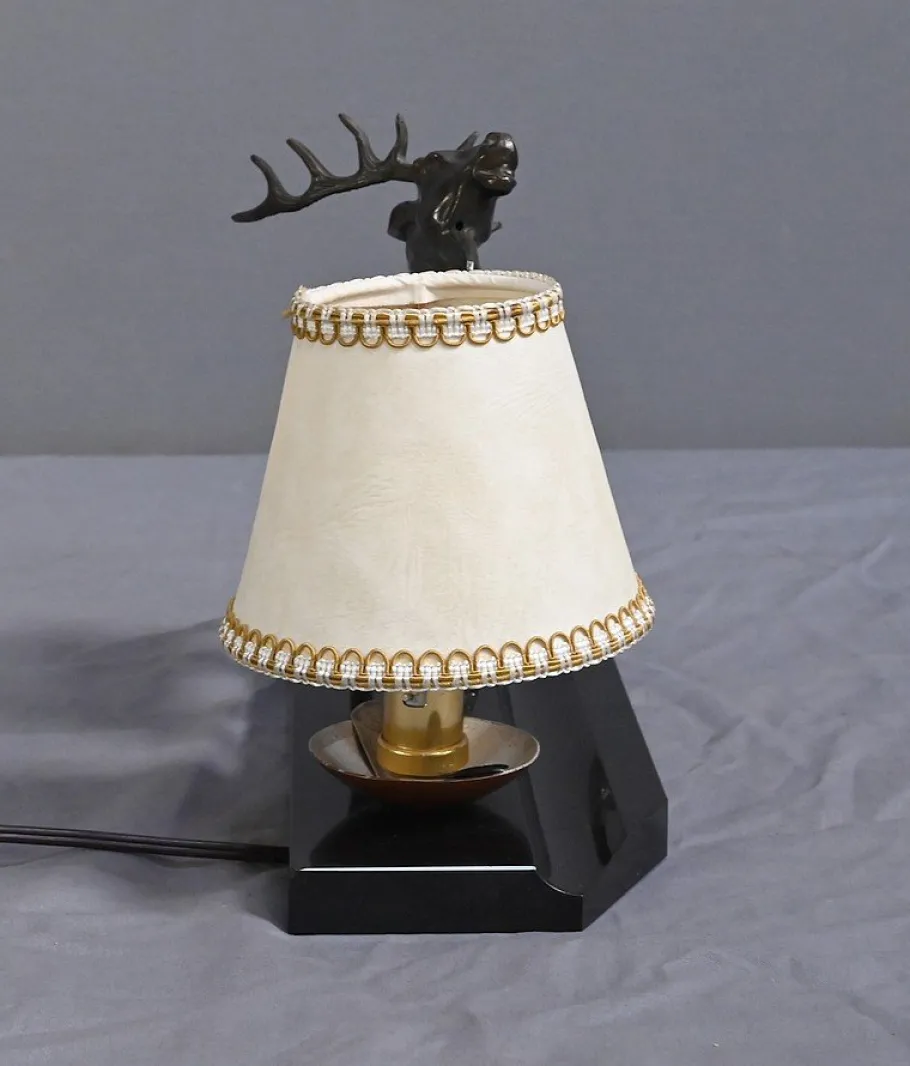 Best Pamono Art Deco Deer Table Lamp, 1930s