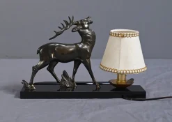 Best Pamono Art Deco Deer Table Lamp, 1930s