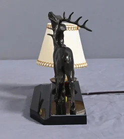 Best Pamono Art Deco Deer Table Lamp, 1930s
