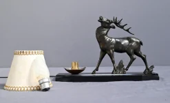 Best Pamono Art Deco Deer Table Lamp, 1930s