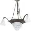 Hot Pamono Art Deco Degué Chandelier in Glass Paste, 1930s