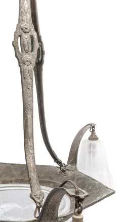 Hot Pamono Art Deco Degué Chandelier in Glass Paste, 1930s