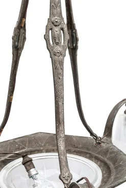 Hot Pamono Art Deco Degué Chandelier in Glass Paste, 1930s