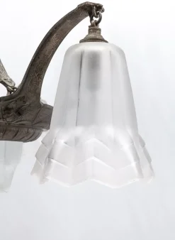 Hot Pamono Art Deco Degué Chandelier in Glass Paste, 1930s