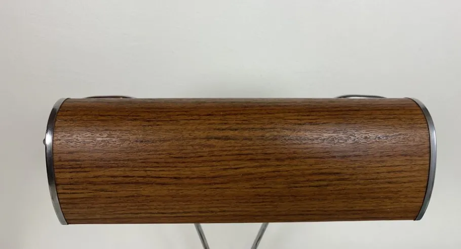 Online Pamono Art Deco Desk Lamp in Chromed Iron and Wood by Eileen Gray for Jumo