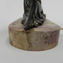 Outlet Pamono Art Deco Desk Lamp with Woman and Globe, 1920s