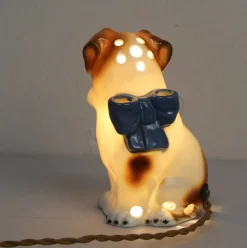 Best Pamono Art Deco Dog Table Lamp in Porcelain, 1930s