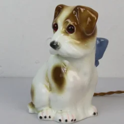 Best Pamono Art Deco Dog Table Lamp in Porcelain, 1930s