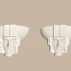 Clearance Pamono Art Deco Egyptian Pharaoh Face Sconce by Saint Clément Ceramic, France, 1960s, Set of 2