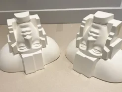 Clearance Pamono Art Deco Egyptian Pharaoh Face Sconce by Saint Clément Ceramic, France, 1960s, Set of 2