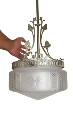 New Pamono Art Deco Empire Lamp, 1890s