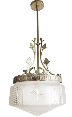 New Pamono Art Deco Empire Lamp, 1890s