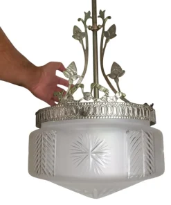 New Pamono Art Deco Empire Lamp, 1890s