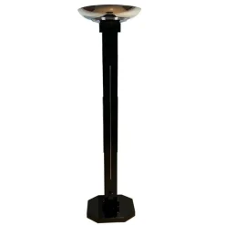 Hot Pamono Art Deco Floor Lamp, Black Lacquer and Chrome, France circa 1930