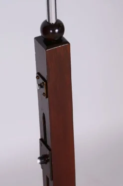 Sale Pamono Art Deco Floor Lamp in Beech & Chrome-Plated Steel, Czech, 1930s