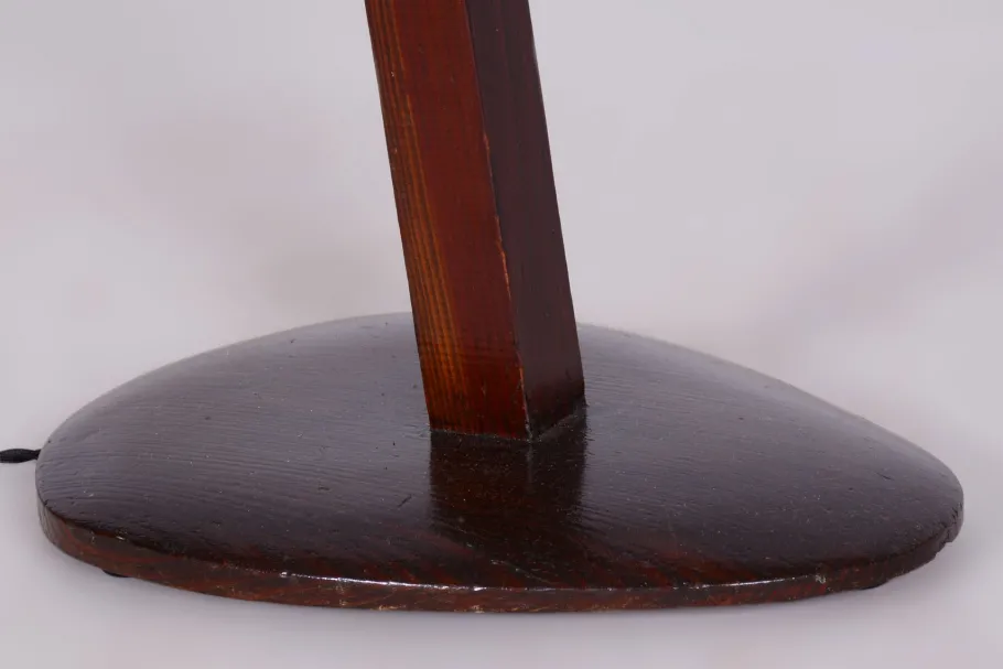 Sale Pamono Art Deco Floor Lamp in Beech & Chrome-Plated Steel, Czech, 1930s