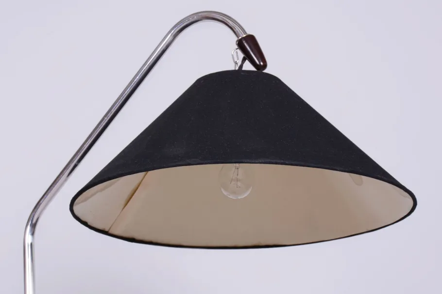 Sale Pamono Art Deco Floor Lamp in Beech & Chrome-Plated Steel, Czech, 1930s