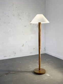 Sale Pamono Art Deco Floor Lamp in Brown Wood, France, 1930s