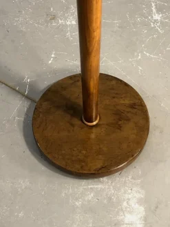 Sale Pamono Art Deco Floor Lamp in Brown Wood, France, 1930s