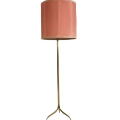 Discount Pamono Art Deco Floor Lamp in Gold Plated Brass by Ghidini1849