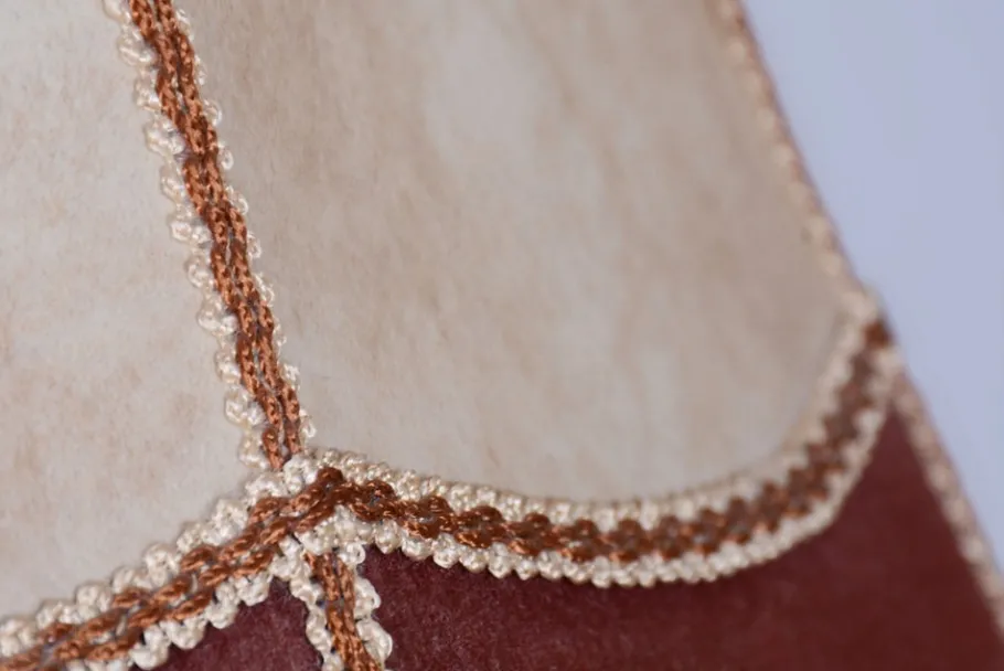 Pamono Art Deco Floor Lamp in Oak & Textile, Czech, 1920s