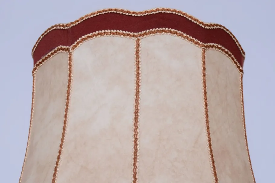 Pamono Art Deco Floor Lamp in Oak & Textile, Czech, 1920s