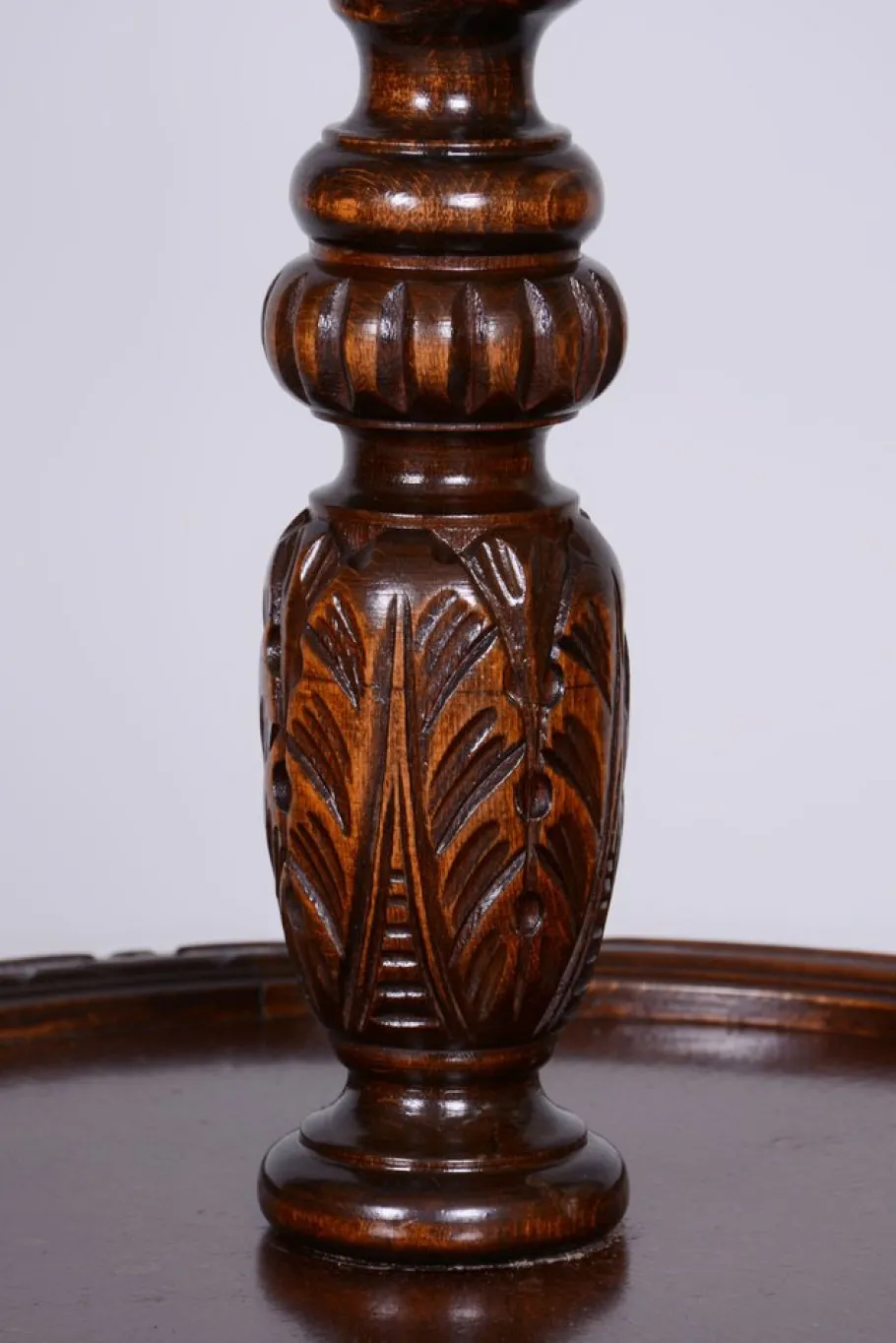 Pamono Art Deco Floor Lamp in Oak & Textile, Czech, 1920s