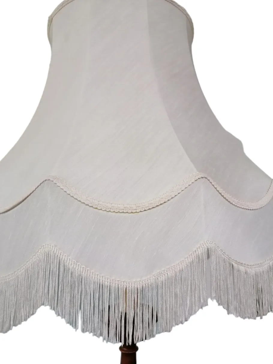 New Pamono Art Deco Floor Lamp in Turned Walnut Wood, 1890s