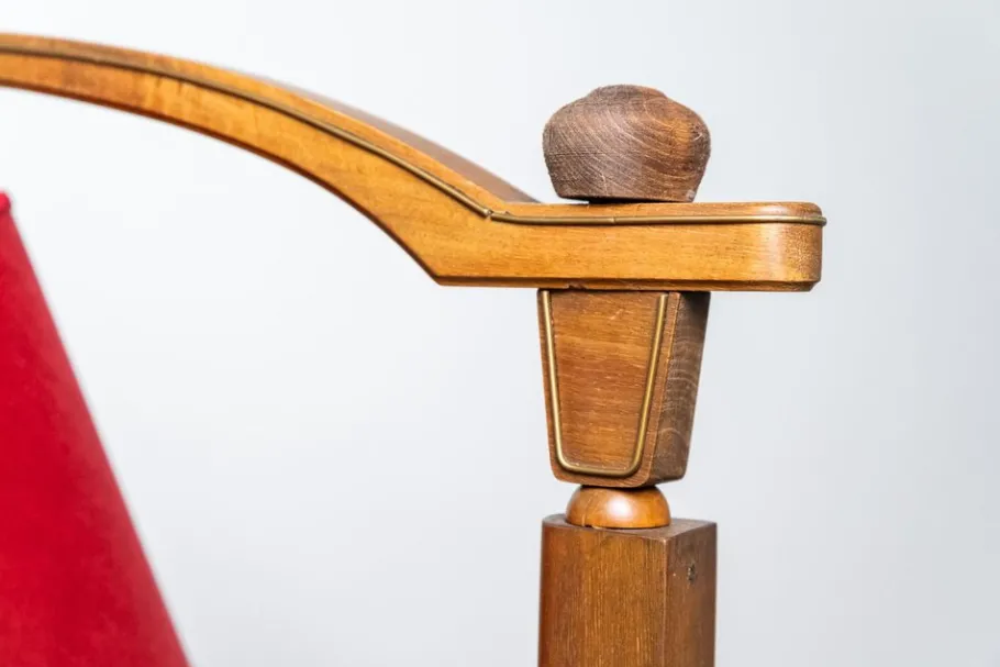 Online Pamono Art Deco Floor Lamp with Revolving Liquor Cabinet, 1940s