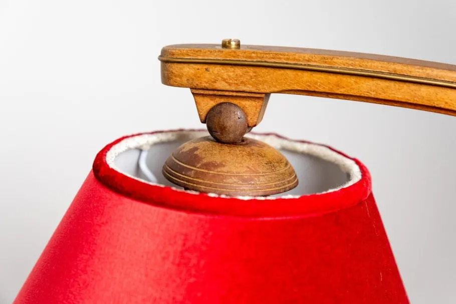 Online Pamono Art Deco Floor Lamp with Revolving Liquor Cabinet, 1940s