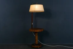 Discount Pamono Art Deco Floor Lamp with Side Table