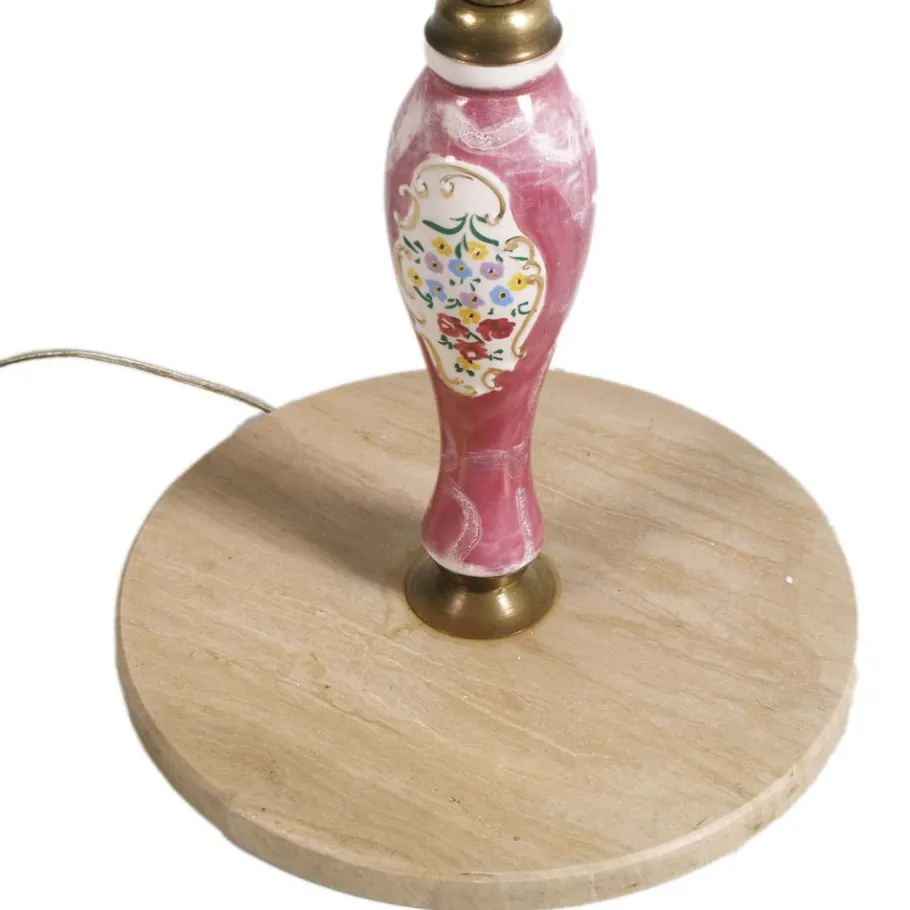 Online Pamono Art Deco Floor Lamp with Gilt Brass Stem and Porcelain Inserts by Richard Ginori, 1930s