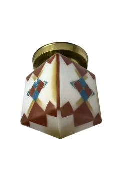 Hot Pamono Art Deco Flush Mount with Geometric Pattern, 1930s