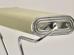 Pamono Art Deco French Charcoal Grey & Chrome Table Lamp by Eileen Gray for Jumo, 1940s