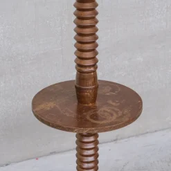 Clearance Pamono Art Deco French Turned Oak Floor Lamp