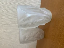 Online Pamono Art Deco Frosted Glass Wall Sconces with Sunflower Motif by Hubens for Degué, 1920s