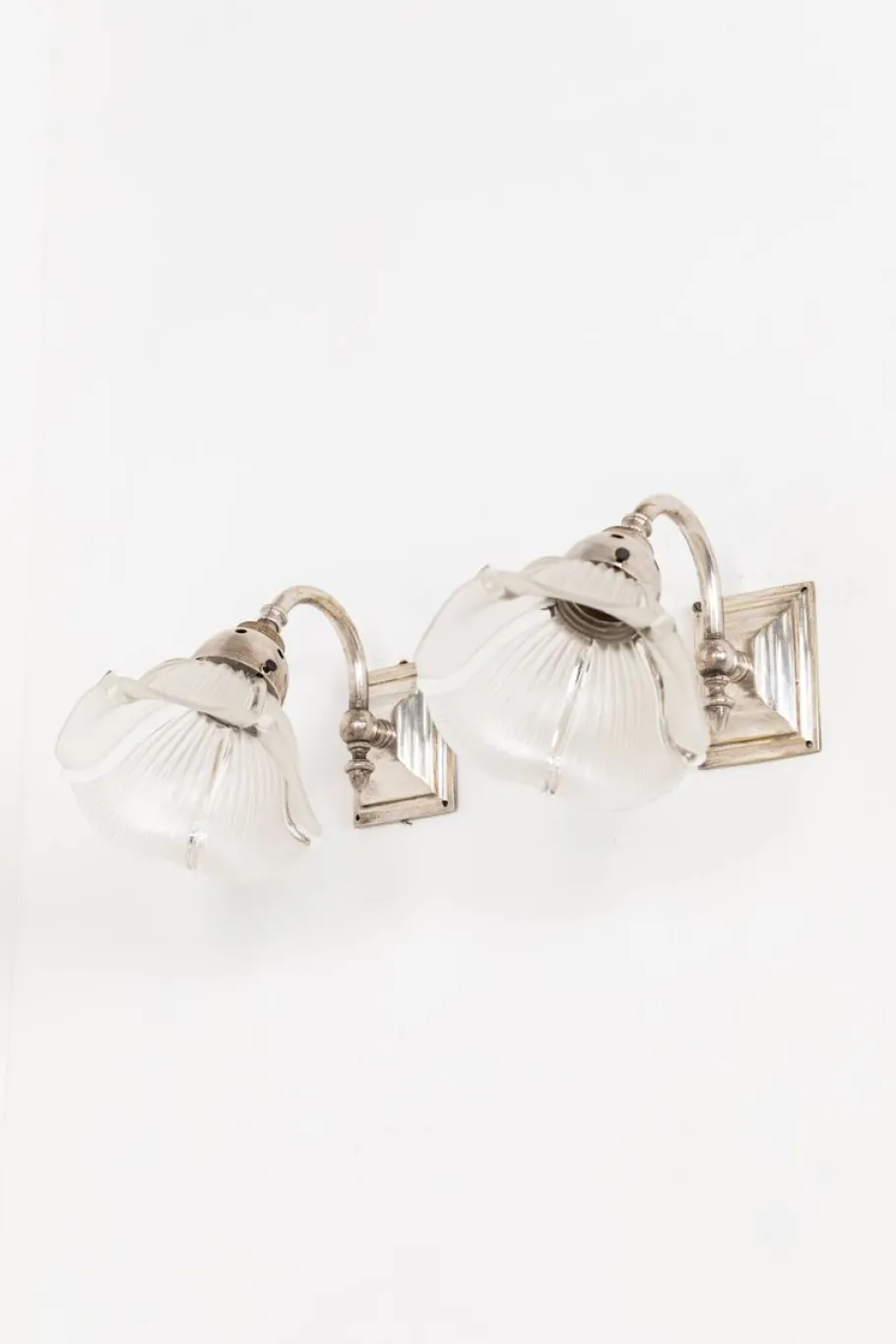 Best Pamono Art Deco GEC Silver Plated Wall Lamps, 1920s, Set of 2