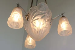 Hot Pamono Art Deco Geometric Chandelier by David Guéron Degue & A. Petitot, 1930s