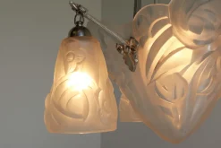 Hot Pamono Art Deco Geometric Chandelier by David Guéron Degue & A. Petitot, 1930s