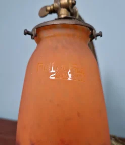 Sale Pamono Art Deco Gilt Bronze and Marble Glass Desk Lamp from Muller Frères, 1920s